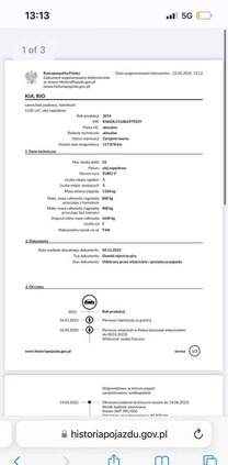 Kia Rio cena 20000 przebieg: 119000, rok produkcji 2015 z Warszawa małe 352